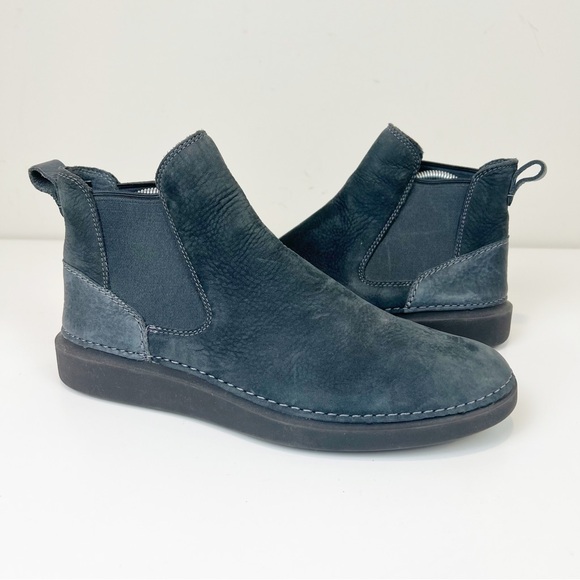 Clarks Other - CLARKS Chelsea Boots HALE Mid Men’s‎ 7.5 Gray Nubuck Pull On